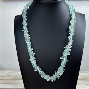 Elegant Aquamarine Chips Necklace